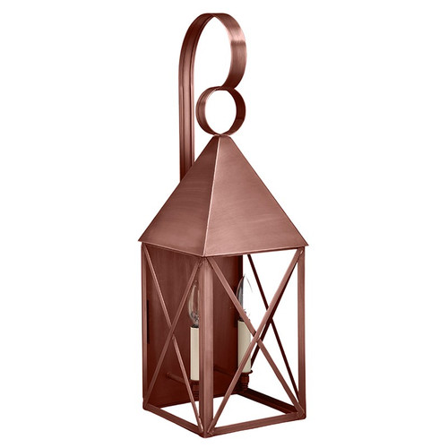 Northeast Lantern - 7051-AC-LT2-CLR - Two Light Wall Mount - York - Antique Copper