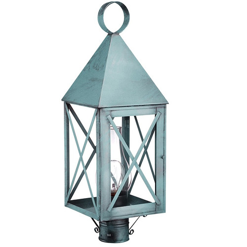 Northeast Lantern - 7053-VG-CIM-CLR - One Light Post Mount - York - Verdi Gris