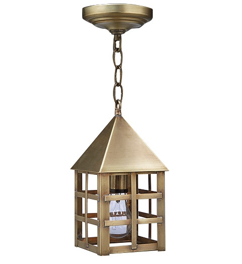 Northeast Lantern - 7112-AB-MED-CLR - One Light Hanging Lantern - York - Antique Brass