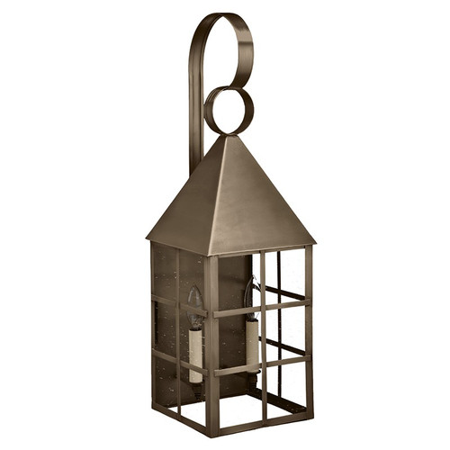 Northeast Lantern - 7141-DAB-LT2-CSG - Two Light Wall Mount - York - Dark Antique Brass