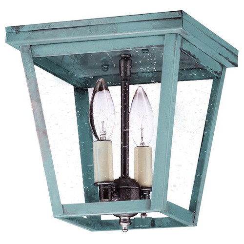 Northeast Lantern - 7324-VG-LT2-CSG - Two Light Flush Mount - Flush - Verdi Gris