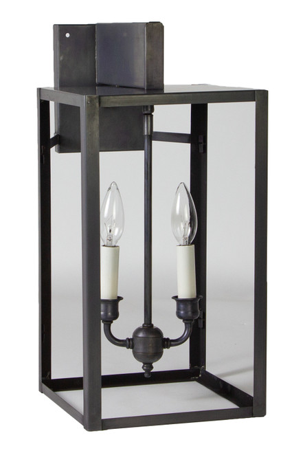 Northeast Lantern - 7527-DB-LT2-CLR - Two Light Wall Mount - Midtown - Dark Brass