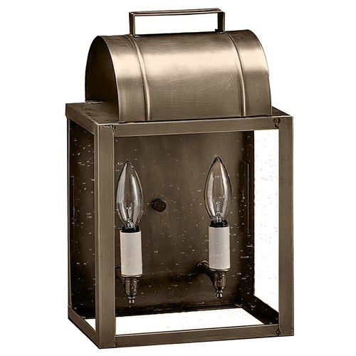 Northeast Lantern - 8021-DAB-LT2-CSG - Two Light Wall Mount - Livery - Dark Antique Brass