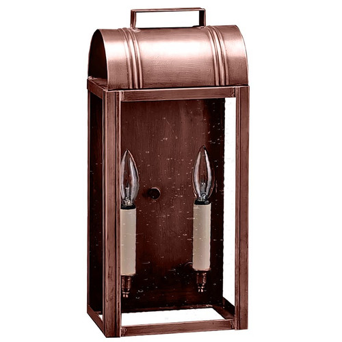 Northeast Lantern - 8031-AC-LT2-CSG - Two Light Wall Mount - Livery - Antique Copper