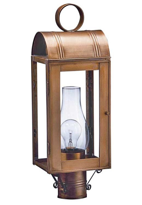 Northeast Lantern - 8043-AB-CIM-CLR - One Light Post Mount - Livery - Antique Brass
