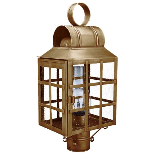 Northeast Lantern - 8133-AB-CIM-SMG - One Light Post Mount - Lynn - Antique Brass