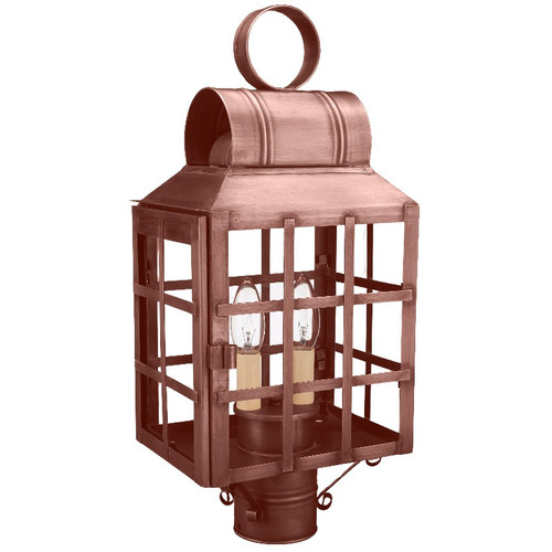Northeast Lantern - 8133-AC-LT2-CLR - Two Light Post Mount - Lynn - Antique Copper