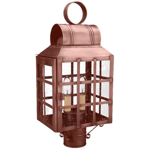 Northeast Lantern - 8133-AC-LT2-SMG - Two Light Post Mount - Lynn - Antique Copper