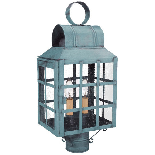 Northeast Lantern - 8133-VG-LT2-SMG - Two Light Post Mount - Lynn - Verdi Gris