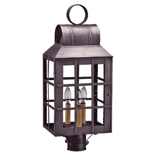 Northeast Lantern - 8143-DB-LT3-CSG - Three Light Post Mount - Lynn - Dark Brass
