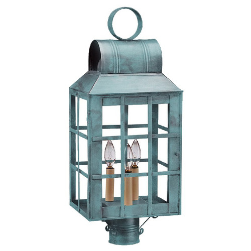 Northeast Lantern - 8143-VG-LT3-CLR - Three Light Post Mount - Lynn - Verdi Gris
