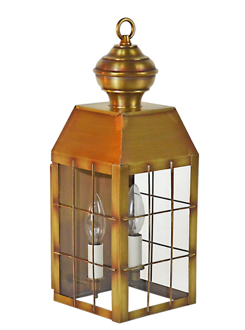 Northeast Lantern - 8331-AB-LT2-CLR - Two Light Wall Mount - Woodcliffe - Antique Brass