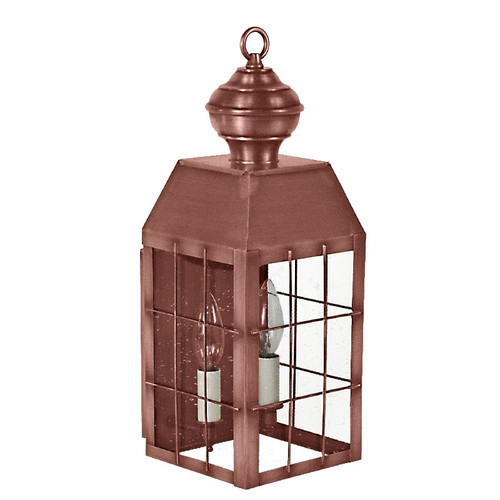 Northeast Lantern - 8331-AC-LT2-CSG - Two Light Wall Mount - Woodcliffe - Antique Copper