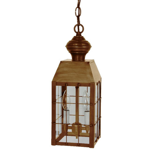 Northeast Lantern - 8332-AB-LT2-CLR - Two Light Hanging Lantern - Woodcliffe - Antique Brass