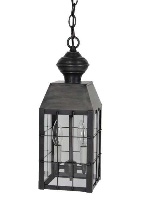 Northeast Lantern - 8332-DB-LT2-CLR - Two Light Hanging Lantern - Woodcliffe - Dark Brass