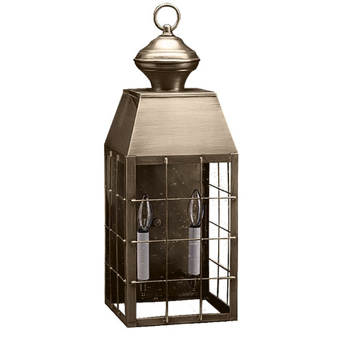 Northeast Lantern - 8351-DAB-LT2-CSG - Two Light Wall Mount - Woodcliffe - Dark Antique Brass