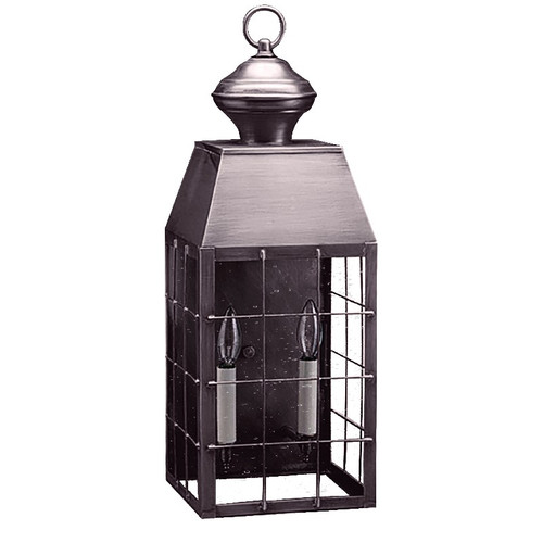 Northeast Lantern - 8351-DB-LT2-CSG - Two Light Wall Mount - Woodcliffe - Dark Brass