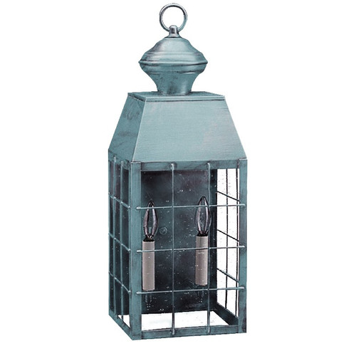 Northeast Lantern - 8351-VG-LT2-CSG - Two Light Wall Mount - Woodcliffe - Verdi Gris