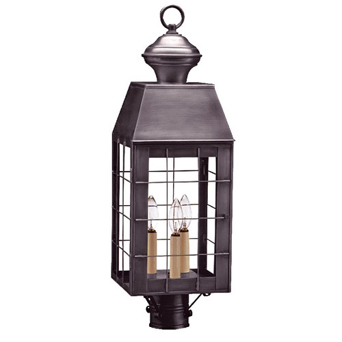 Northeast Lantern - 8353-DB-LT3-CLR - Three Light Post Mount - Woodcliffe - Dark Brass