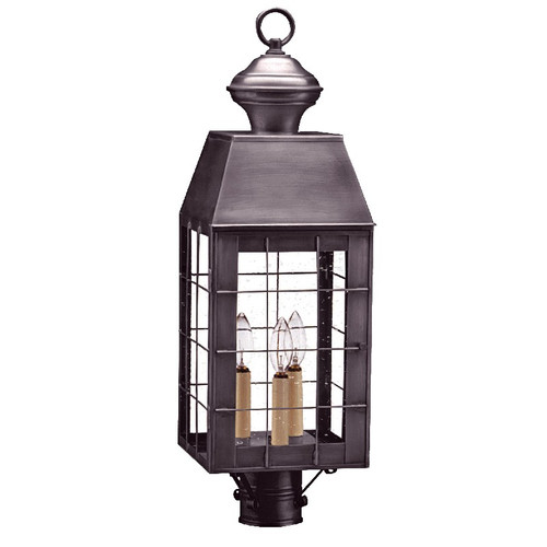 Northeast Lantern - 8353-DB-LT3-CSG - Three Light Post Mount - Woodcliffe - Dark Brass