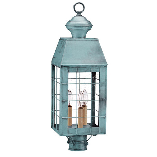 Northeast Lantern - 8353-VG-LT3-CSG - Three Light Post Mount - Woodcliffe - Verdi Gris