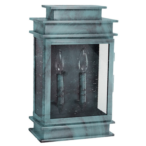 Northeast Lantern - 8811-VG-LT2-CSG - Two Light Wall Mount - Empire - Verdi Gris