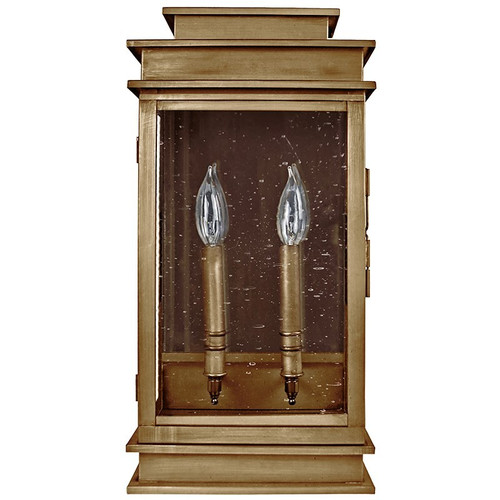 Northeast Lantern - 8831-AB-LT2-CSG-PM - Two Light Wall Mount - Empire - Antique Brass