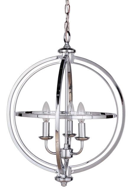 Craftmade - 40133-CH - Three Light Foyer Pendant - Berkeley - Chrome