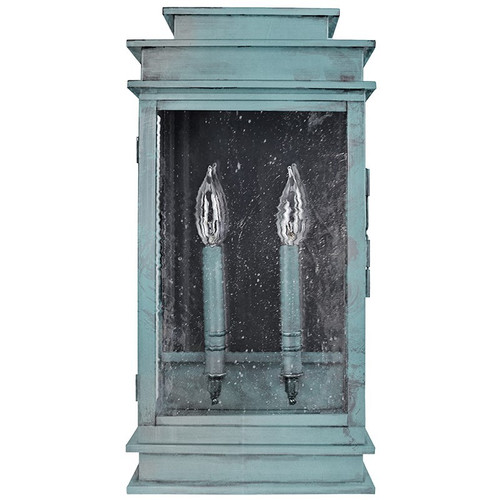 Northeast Lantern - 8831-VG-LT2-SMG-PM - Two Light Wall Mount - Empire - Verdi Gris