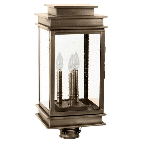 Northeast Lantern - 8933-DAB-LT3-CSG - Three Light Post Mount - Empire - Dark Antique Brass