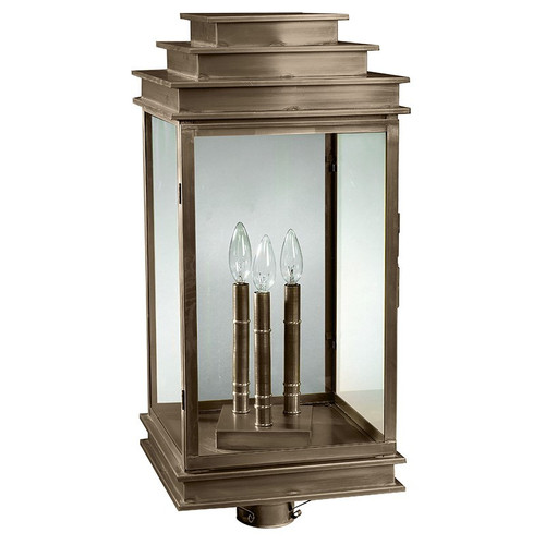 Northeast Lantern - 8953-DAB-LT3-CLR - Three Light Post Mount - Empire - Dark Antique Brass