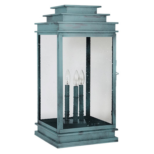 Northeast Lantern - 8953P-VG-LT3-CSG - Three Light Pier Mount - Empire - Verdi Gris