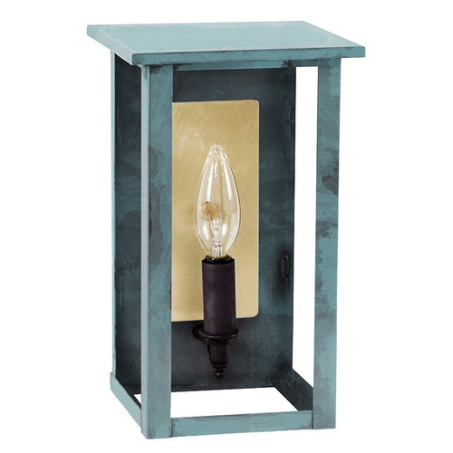Northeast Lantern - 8961R-VG-LT1-CLR-BR63 - One Light Wall Lantern - Ashford - Verdi Gris