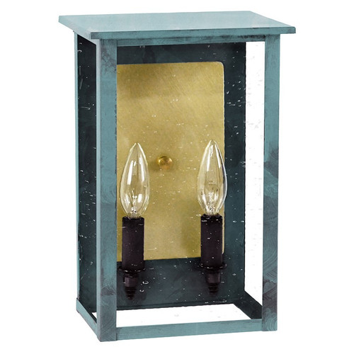 Northeast Lantern - 8991R-VG-LT2-CSG-BR85 - Two Light Wall Lantern - Ashford - Verdi Gris