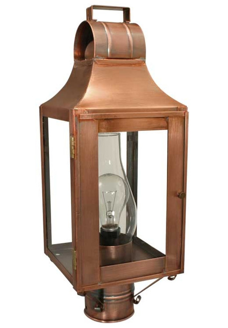 Northeast Lantern - 9033-AC-CIM-CLR - One Light Post Mount - Livery - Antique Copper
