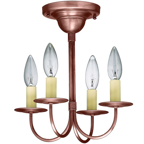 Northeast Lantern - 904F-AC-LT4 - Four Light Hanging Lantern - Flush - Antique Copper