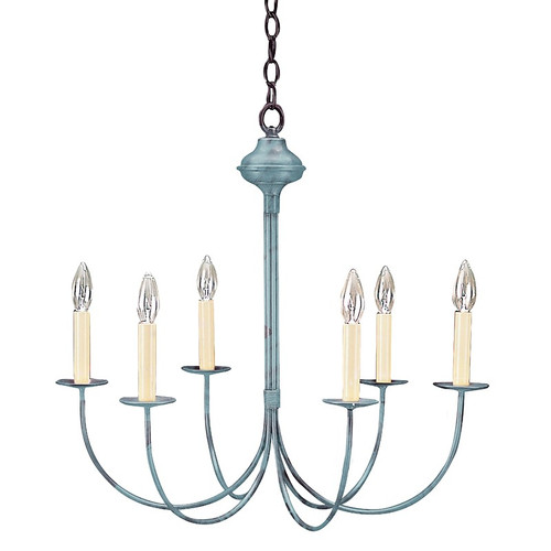 Northeast Lantern - 906-VG-LT6 - Six Light Hanging Lantern - Chandelier - Verdi Gris