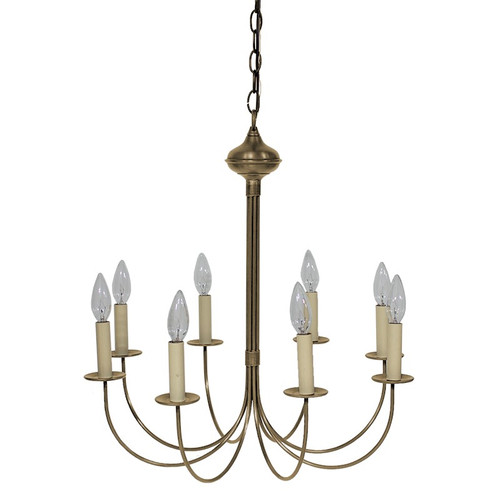 Northeast Lantern - 908-AB-LT8 - Eight Light Chandelier - Chandelier - Antique Brass
