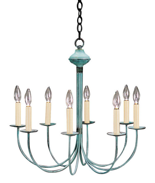 Northeast Lantern - 908-VG-LT8 - Eight Light Chandelier - Chandelier - Verdi Gris