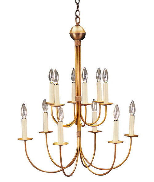 Northeast Lantern - 912-AB-LT12 - 12 Light Hanging Fixture - Chandelier - Antique Brass