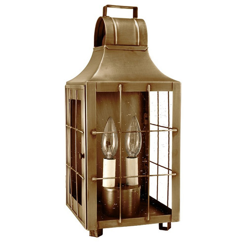 Northeast Lantern - 9231-AB-LT2-CSG - Two Light Wall Mount - Livery - Antique Brass