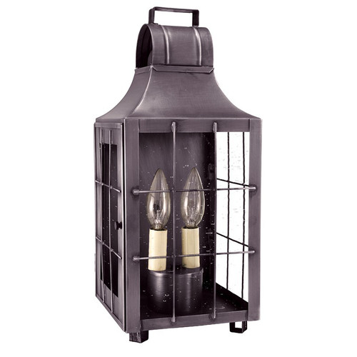 Northeast Lantern - 9231-DB-LT2-CSG - Two Light Wall Mount - Livery - Dark Brass