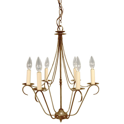 Northeast Lantern - 929-AB-LT6 - Six Light Hanging Lantern - Chandelier - Antique Brass