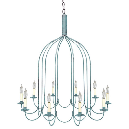 Northeast Lantern - 939-VG-LT10 - Ten Light Hanging Lantern - Chandelier - Verdi Gris
