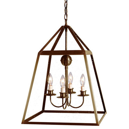 Northeast Lantern - 9732-AB-LT904-CSG - Four Light Hanging Lantern - Foyer - Antique Brass