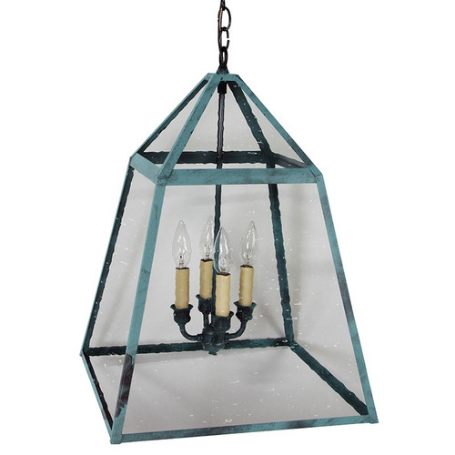 Northeast Lantern - 9732-VG-LT4-CSG - Four Light Hanging Lantern - Foyer - Verdi Gris