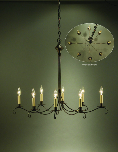 Northeast Lantern - 983V-DB-LT8 - Eight Light Hanging Lantern - Chandelier - Dark Brass