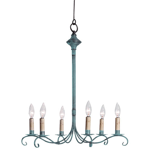 Northeast Lantern - 983-VG-LT6 - Six Light Hanging Lantern - Chandelier - Verdi Gris