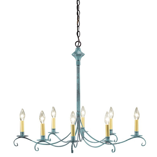 Northeast Lantern - 983V-VG-LT8 - Eight Light Hanging Lantern - Chandelier - Verdi Gris