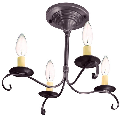 Northeast Lantern - 984F-DB-LT4 - Four Light Flush Mount - Chandelier - Dark Brass
